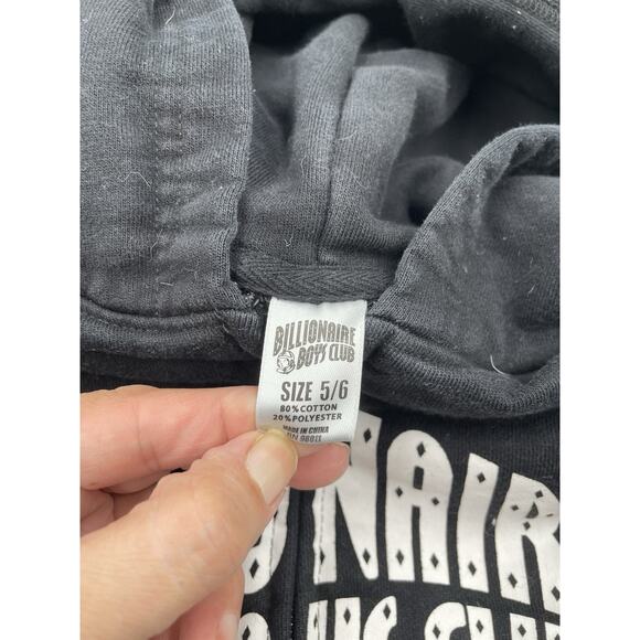 Billionaire Boys Club Youth Zip Up Hoodie Black, Size 5/6 - Picture 2 of 3